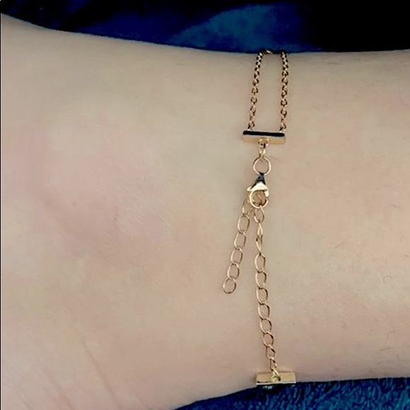 Yellow Gold LOVE Ankle Bracelet - Picture 9 of 10